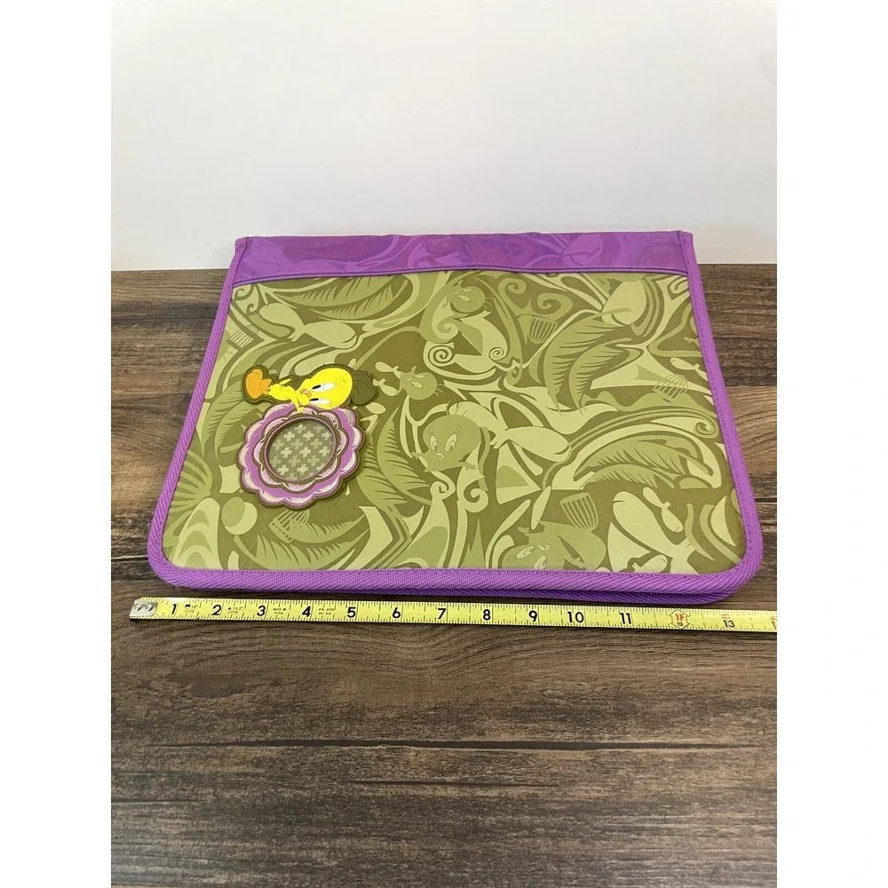 Looney Tunes Tweety Bird Trapper Keeper Style Zippered Binder Rubber Frame